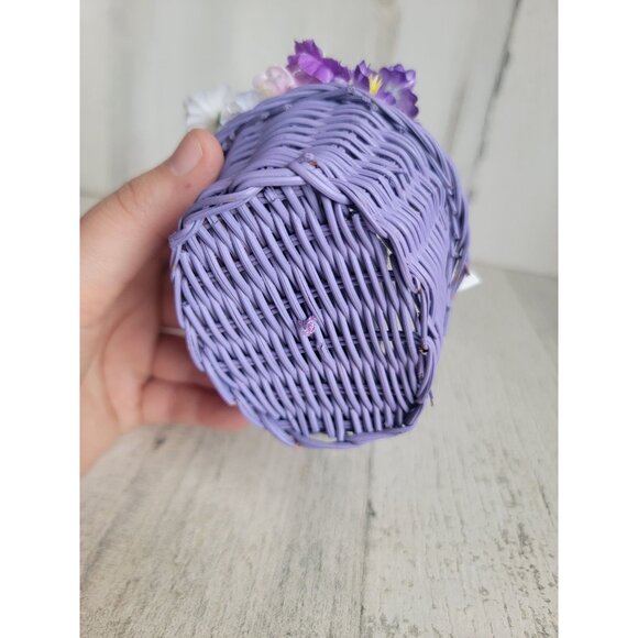 Annalee Easter bunny wicker basket spring flower home decor - Picture 7 of 7